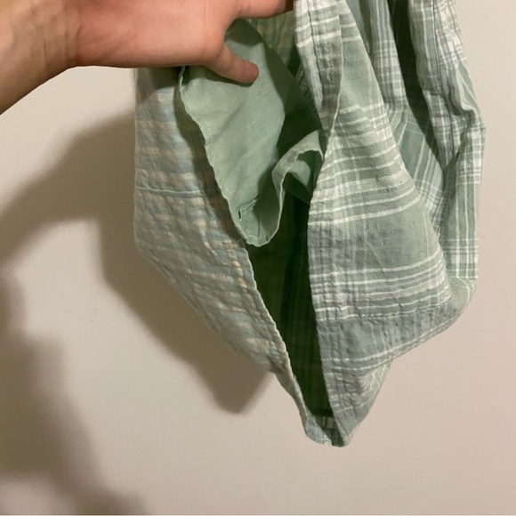 NWT American Eagle Mint Green Plaid Mini Dress Small - Picture 7 of 8